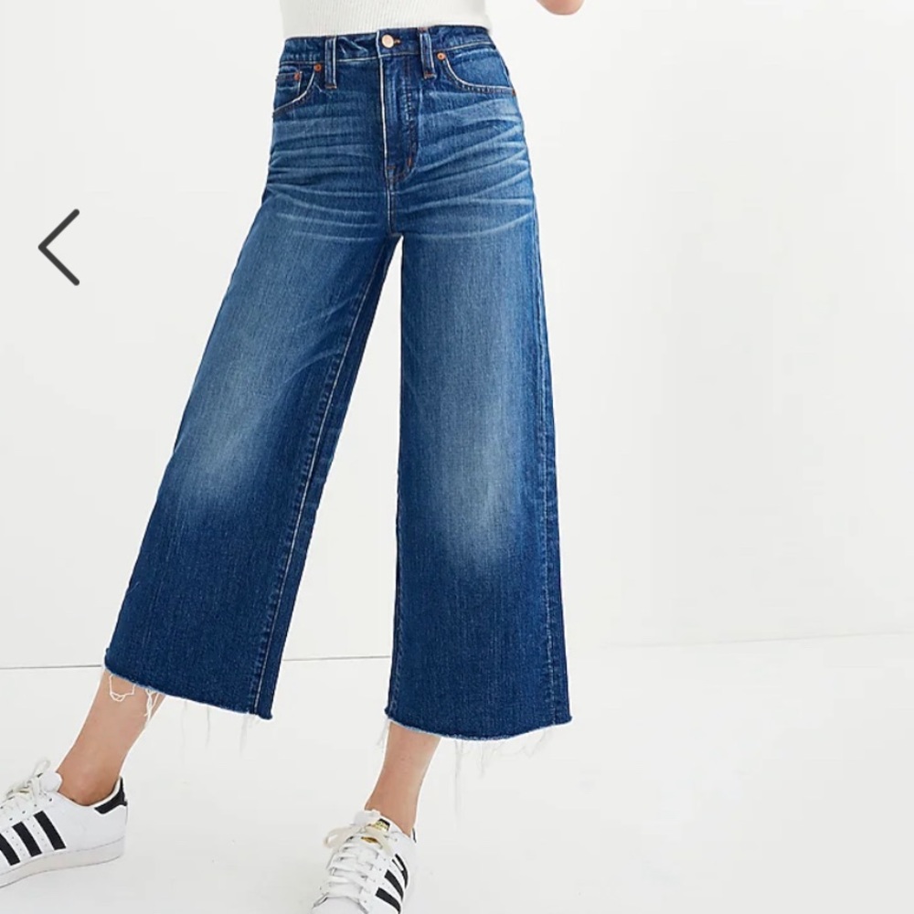 Madewell Wide-Leg Crop Jeans in Frida Wash 30